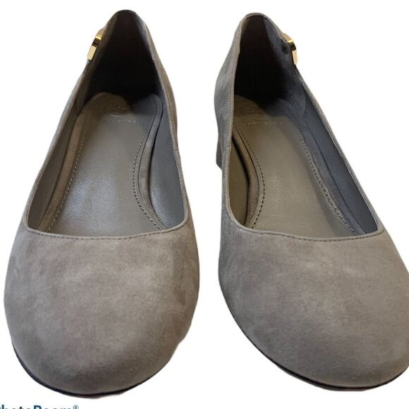 Tory Burch Elizabeth Suede Pumps Dust Storm - Picture 2 of 13